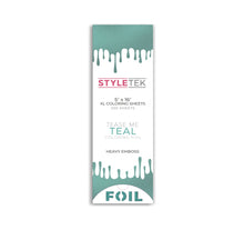 Load image into Gallery viewer, Tease Me Teal Cooboard XL balayage flat sheets 5x16 for teasy lights on long hair